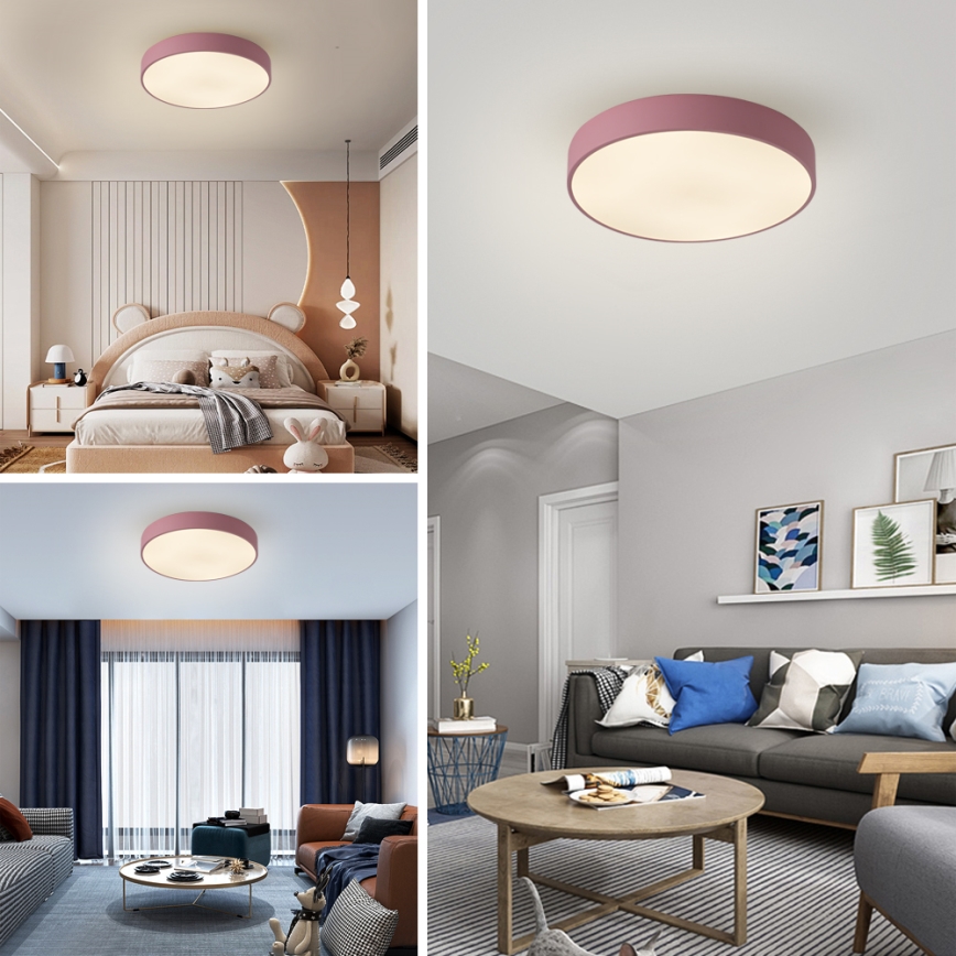 Brilagi - LED lubinis šviestuvas POOL LED/60W/230V 3000/4000/6000K skersm. 50 cm rožinė