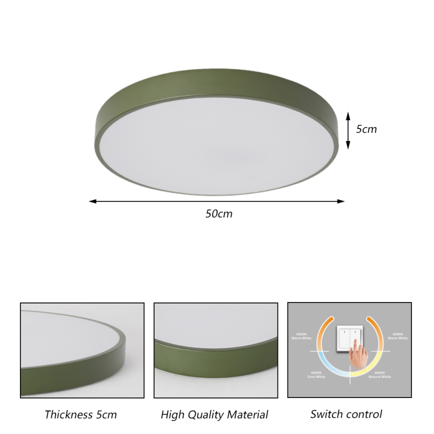 Brilagi - LED lubinis šviestuvas POOL LED/60W/230V 3000/4000/6000K Ø 50 cm žalias