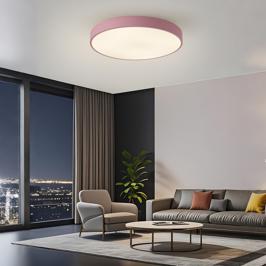 Brilagi - LED lubinis šviestuvas POOL, 60 W, 230 V, 3000/4000/6000 K, skersmuo 60 cm, rožinė