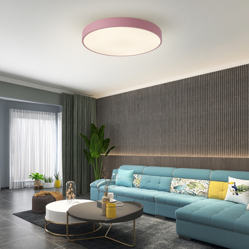 Brilagi - LED lubinis šviestuvas POOL, 60 W, 230 V, 3000/4000/6000 K, skersmuo 60 cm, rožinė