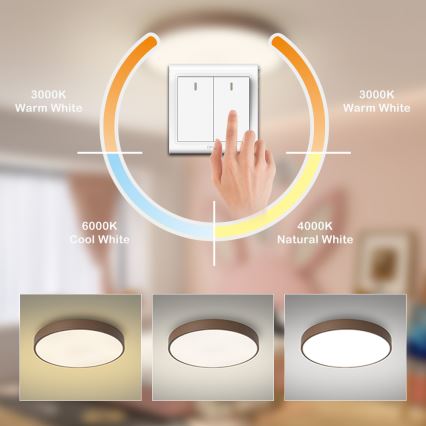 Brilagi - LED lubinis šviestuvas POOL LED/60W/230V 3000/4000/6000K, Ø 60 cm, rudas