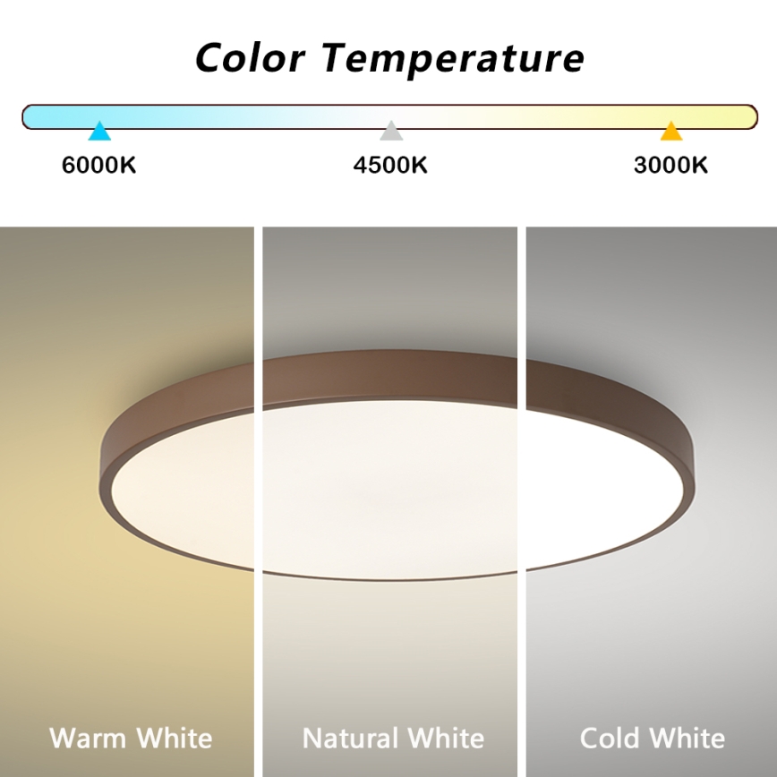 Brilagi - LED lubinis šviestuvas POOL LED/60W/230V 3000/4000/6000K, Ø 60 cm, rudas