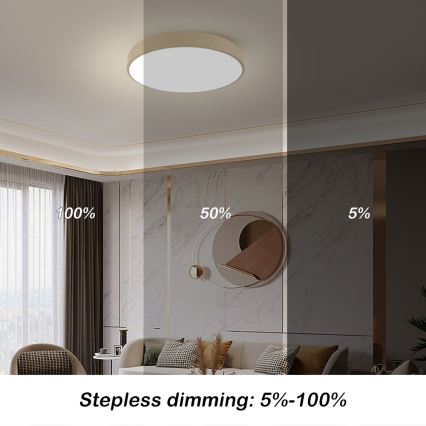 Brilagi - LED lubų šviestuvas POOL LED/60W/230V 3000/4000/6000K Ø 60 cm, smėlinė