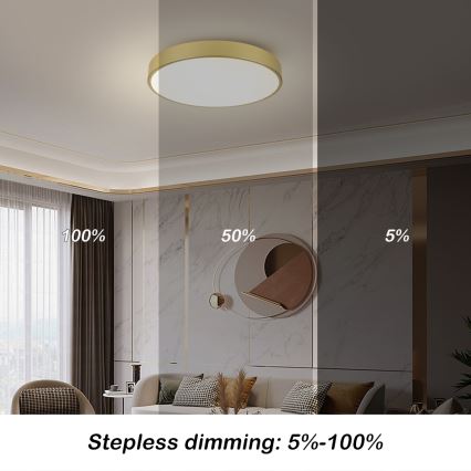 Brilagi - LED lubinis šviestuvas POOL LED/60W/230V 3000/4500/6000K Ø 60 cm auksinis