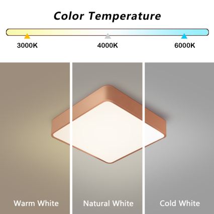 BRILAGI - LED lubinis šviestuvas POOL SQUARE LED/36W/230V 3000/4000/6000K 40x40 cm bronzinis