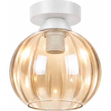 BRILAGI - LED lubinis šviestuvas RETRO GLASS 1xE27/60W/230V skersm. 18 cm balta/dūminė smėlinė