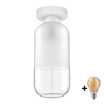 BRILAGI - LED lubinis šviestuvas RETRO GLASS 1xE27/60W/230V skersmuo 14 cm baltas