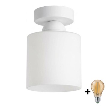 BRILAGI - LED lubinis šviestuvas RETRO GLASS 1xE27/60W/230V, Ø 10 cm, baltas