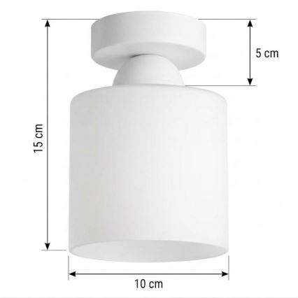 BRILAGI - LED lubinis šviestuvas RETRO GLASS 1xE27/60W/230V, Ø 10 cm, baltas