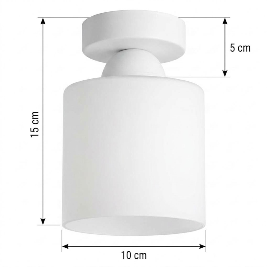 BRILAGI - LED lubinis šviestuvas RETRO GLASS 1xE27/60W/230V, Ø 10 cm, baltas