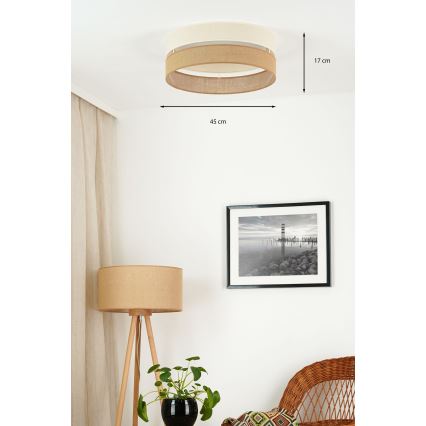 Brilagi - LED lubinis šviestuvas ROYAL YUTE LED/24W/230V diametras 45 cm smėlio spalva/kreminė