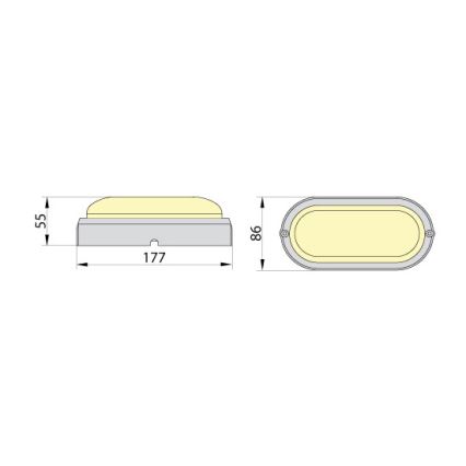 Brilagi - LED Lubinis šviestuvas  SIMA LED/12W/230V IP65 balta