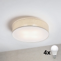 Brilagi - LED lubinis šviestuvas SIRIJA 4xE27/15W/230V Ø 60 cm, kreminės spalvos