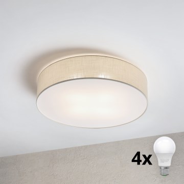 Brilagi - LED lubinis šviestuvas SIRIJA 4xE27/15W/230V Ø 60 cm, kreminės spalvos