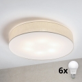 Brilagi - LED lubinis šviestuvas SIRIJA 6xE27/15W/230V, skersmuo 80 cm, kreminės spalvos