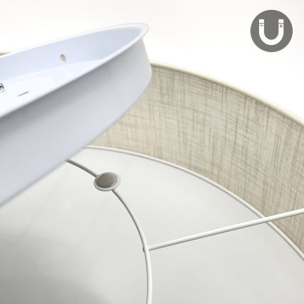 Brilagi - LED lubinis šviestuvas SIRIJA 6xE27/60W/230V, skersmuo 80 cm, kreminės spalvos