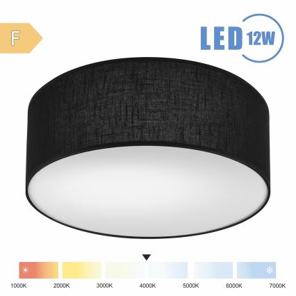 Brilagi - LED lubinis šviestuvas SIRIJA LED/12W/230V diametras 35 cm juoda