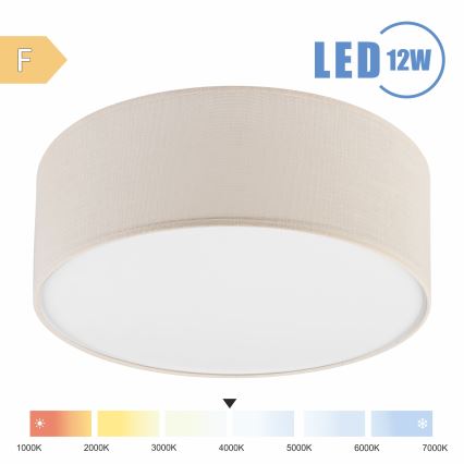 Brilagi - LED lubinis šviestuvas SIRIJA LED/12W/230V diametras 35 cm kreminė