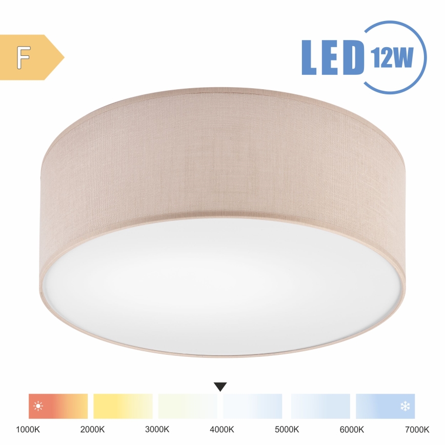 Brilagi - LED lubinis šviestuvas SIRIJA LED/12W/230V diametras 35 cm smėlio spalva