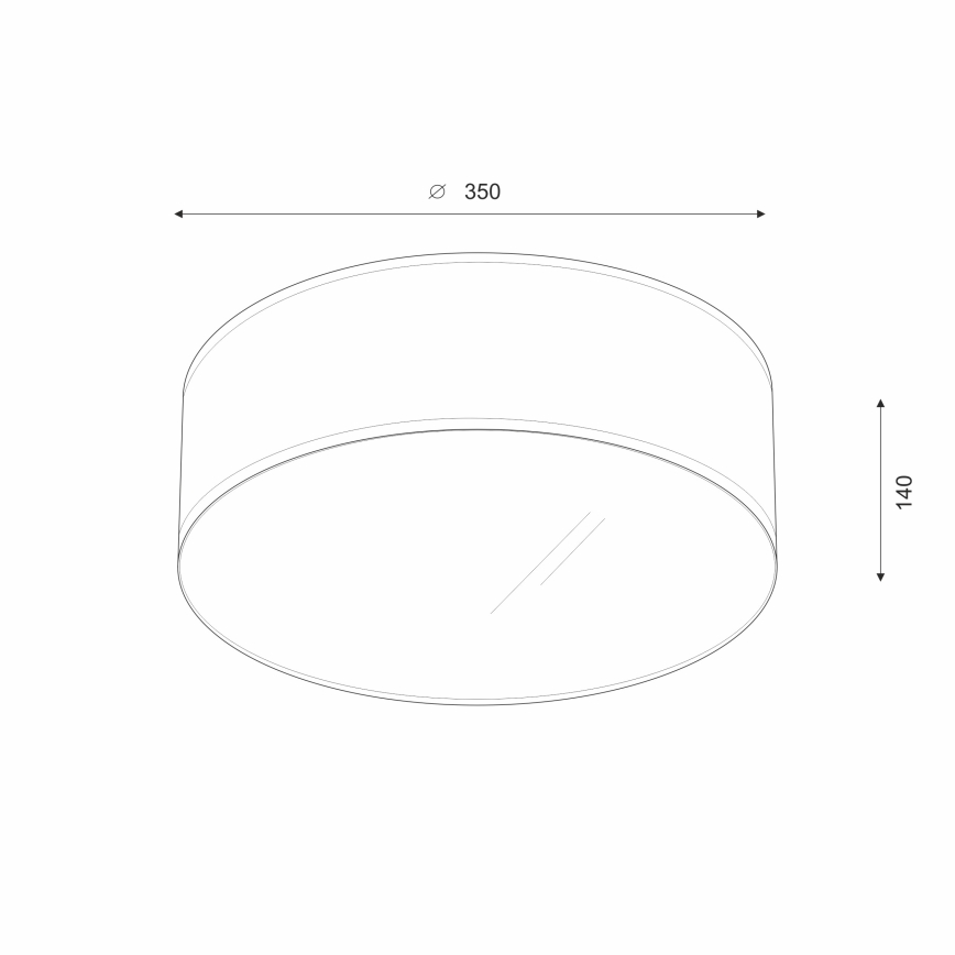 Brilagi - LED lubinis šviestuvas SIRIJA LED/12W/230V diametras 35 cm smėlio spalva