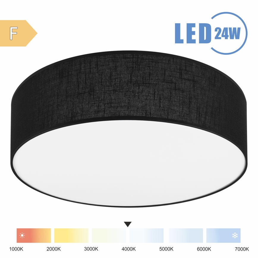 Brilagi - LED lubinis šviestuvas SIRIJA LED/24W/230V diametras 45 cm juoda