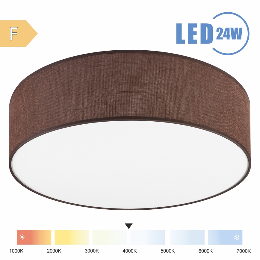 Brilagi - LED lubinis šviestuvas SIRIJA LED/24W/230V diametras 45 cm ruda
