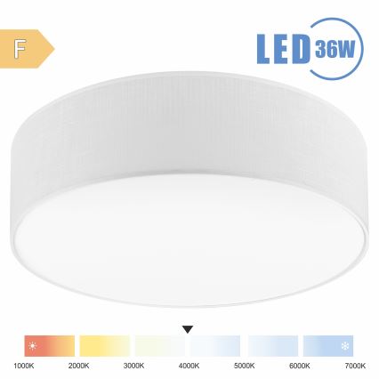 Brilagi - LED lubinis šviestuvas SIRIJA LED/36W/230V diametras 45 cm balta
