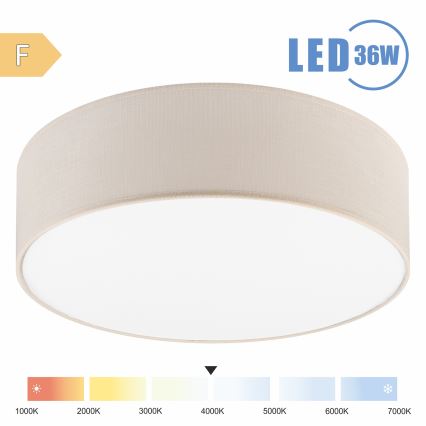 Brilagi - LED lubinis šviestuvas SIRIJA LED/36W/230V diametras 45 cm kreminė