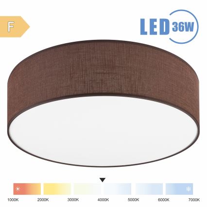 Brilagi - LED lubinis šviestuvas SIRIJA LED/36W/230V diametras 45 cm ruda