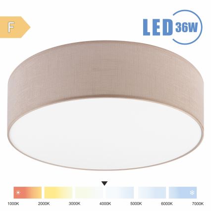 Brilagi - LED lubinis šviestuvas SIRIJA LED/36W/230V diametras 45 cm smėlio spalva