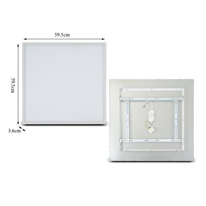 Brilagi - LED lubinis šviestuvas SLIMFRAME LED/58W/230V 60x60 cm balta