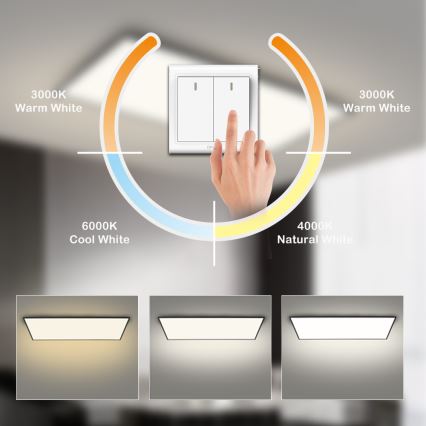 Brilagi - LED lubinis šviestuvas SLIMFRAME LED/80W/230V 120x60 cm 3000/4000/6000K juodas