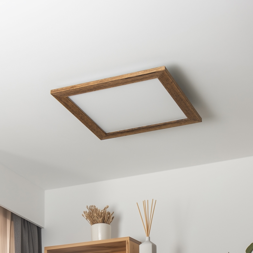 Brilagi - LED lubinis šviestuvas SLIMFRAME WOOD LED/36W/230V 49,5x49,5 cm ruda