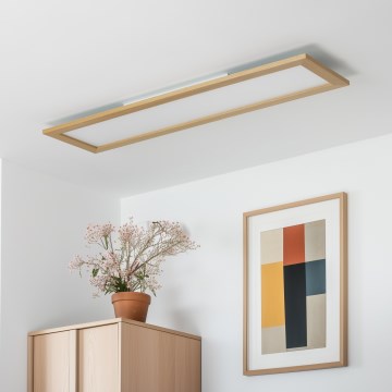 Brilagi - LED lubinis šviestuvas SLIMFRAME WOOD LED/58W/230V 124x34 cm ruda