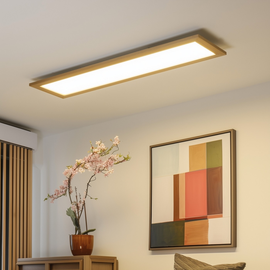 Brilagi - LED lubinis šviestuvas SLIMFRAME WOOD LED/58W/230V 124x34 cm ruda