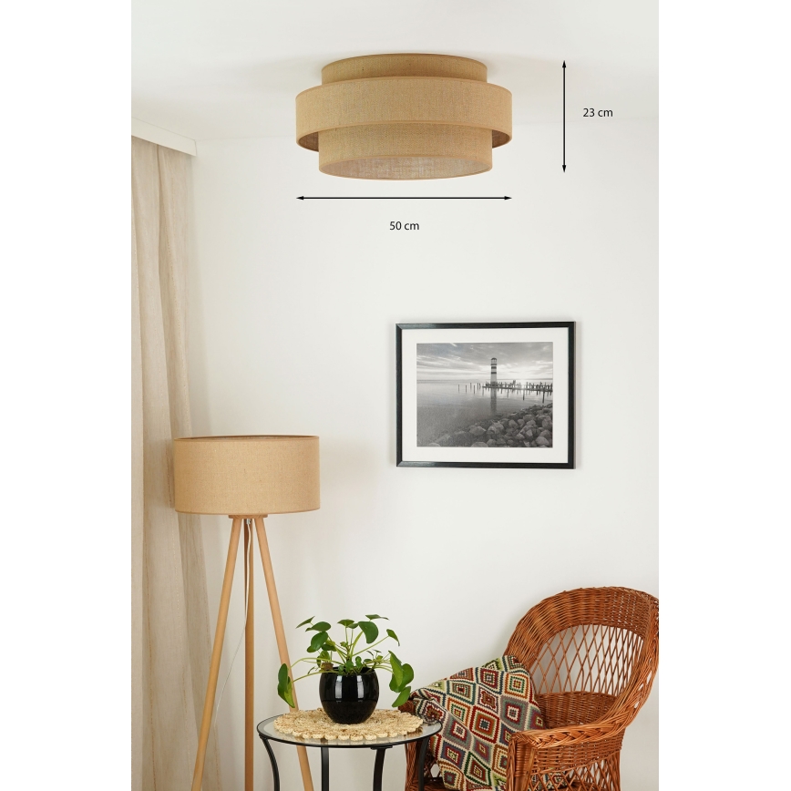 Brilagi - LED lubinis šviestuvas SPACE YUTE LED/12W/230V diametras 50 cm 3000K/4000K/6400K smėlio spalva