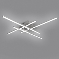 Brilagi - LED lubinis šviestuvas STRIPES LED/37W/230V 68x68 cm sidabro spalvos