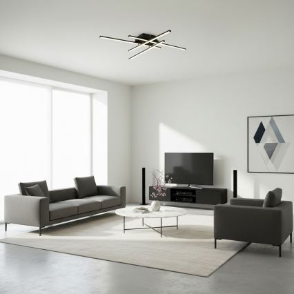 Brilagi - LED lubinis šviestuvas STRIPES LED/37W/230V 68x68 cm juodas