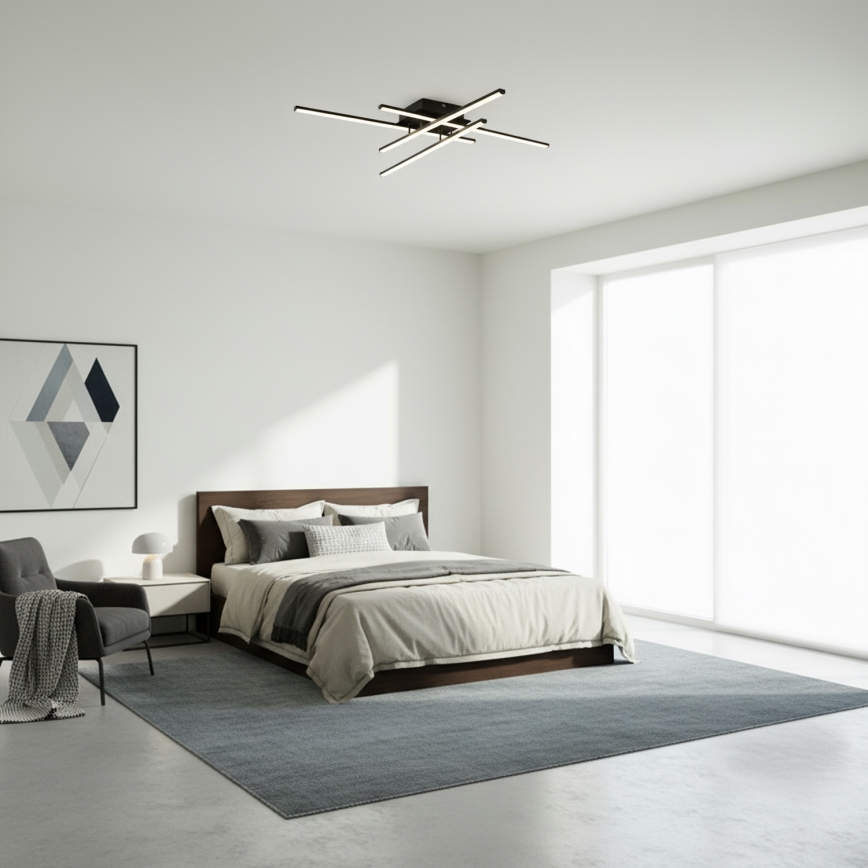 Brilagi - LED lubinis šviestuvas STRIPES LED/37W/230V 68x68 cm juodas