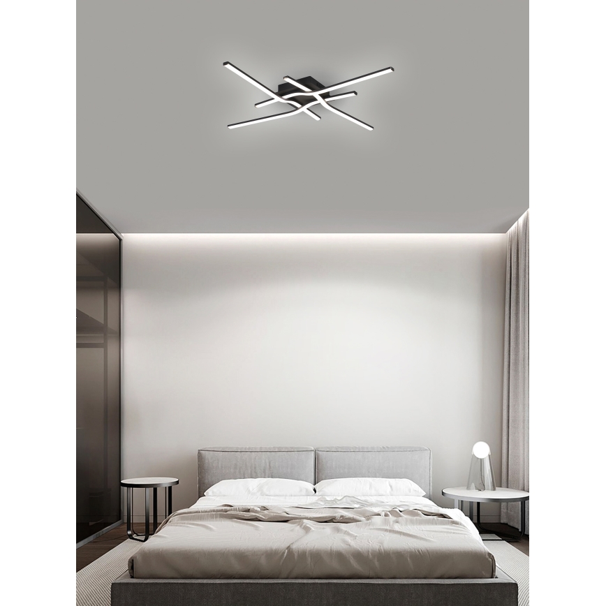 Brilagi - LED lubinis šviestuvas STRIPES LED/38W/230V juoda
