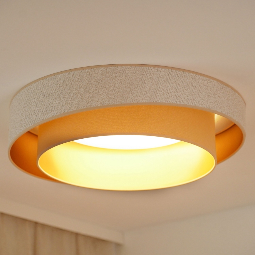 Brilagi - LED lubinis šviestuvas VEGAS SHINE LED/24W/230V diametras 60 cm smėlio spalva/kreminė