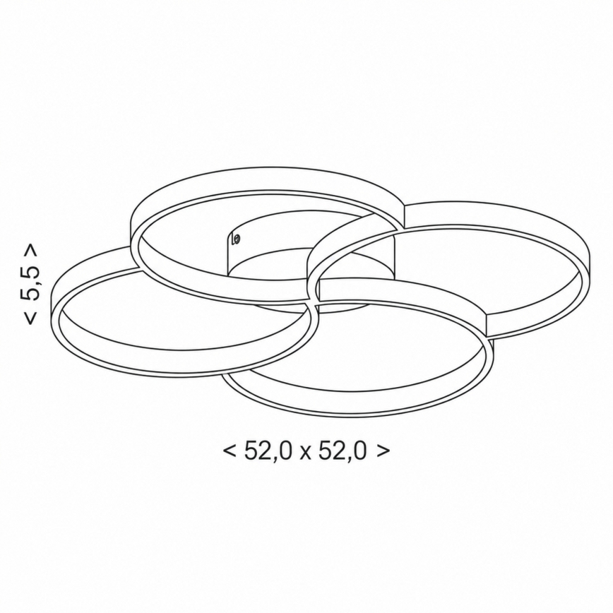 BRILAGI - LED lubinis šviestuvas VELO LED/42W/230V 4000K Ø 52 cm juodas