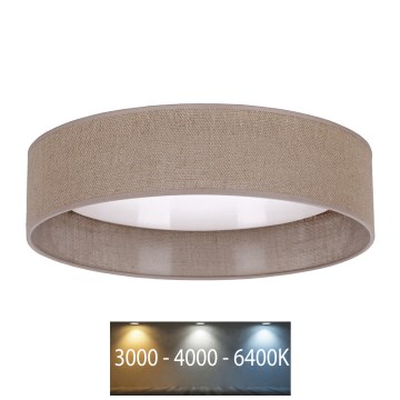 Brilagi - LED Lubinis šviestuvas VELVET LED/12W/230V d. 30 cm 3000K/4000K/6400K rudas