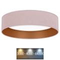 Brilagi - LED Lubinis šviestuvas VELVET LED/24W/230V 3000/4000/6400K rožinis/aukso
