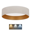 Brilagi - LED Lubinis šviestuvas VELVET LED/24W/230V d. 40 cm 3000/4000/6400K kreminis/aukso