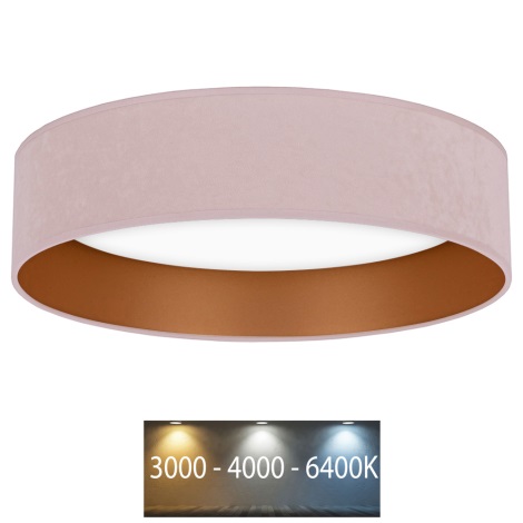 Brilagi - LED Lubinis šviestuvas VELVET LED/24W/230V d. 40 cm 3000/4000/6400K rožinis/aukso