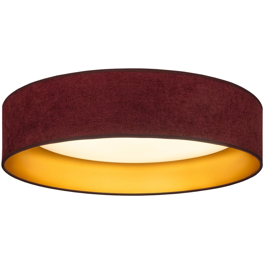 BRILAGI - LED lubinis šviestuvas VELVET SIMPLE 24W/230V 3000K, skersmuo 45 cm, vyno raudona/auksinė
