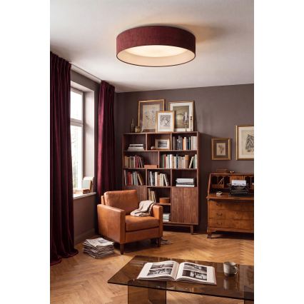 BRILAGI - LED lubinis šviestuvas VELVET SIMPLE LED/24W/230V 3000K, skersmuo 45 cm, vyno spalvos