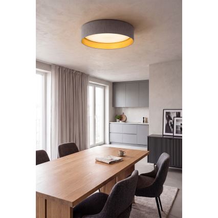BRILAGI - LED lubinis šviestuvas VELVET SIMPLE LED/24W/230V 3000K skersmuo 45 cm pilka/auksinė