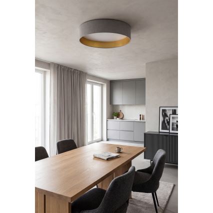 Brilagi - LED lubinis šviestuvas VELVET SIMPLE LED/24W/230V 4000K skersmuo 45 cm pilkas/auksinis